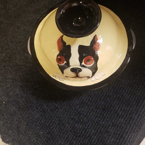 French Bulldog Tagine ( cooking/ baking pot )- Hand Made By Giesla Pferdekamper - Picture 5 of 5